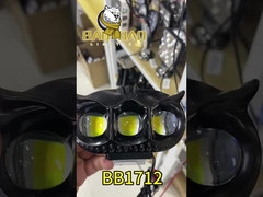 3 LED Owl Style Black Aluminum Casing Motorcycle LED HeadLight Spot Lamp