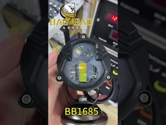 2 Beam White Yellow Flash 80V Motorcycle Universal LED Spotlight