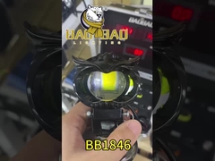 80V Owl Design White Yellow Acrylic Ring Motorbike LED Spotlights