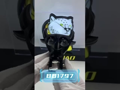 Black Bull Horn Cartoon White Yellow Motorbike Spotlight LED Lamp Accessories