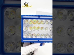 21 LED White Yellow Flash Aluminum Blue Casing Motorcycle Headlight