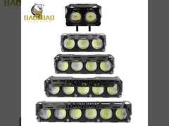 Full Aluminum White Yellow Dual Color Flash 2 Eyes 3 Eyes LED Headlights For Motorcycle