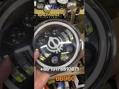 7 inch white yellow motorcycle LED headlights aluminum 12V waterproof IP67 IP68