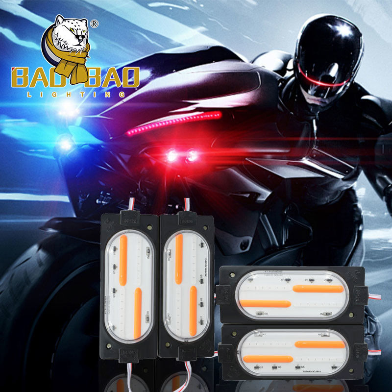 12V Red Blue Strobe Police Light Module Led Light Fancy Light For  Motorcycle Bike Decoration Parts