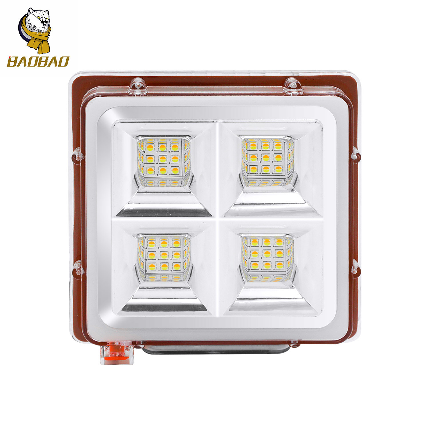 4 Inch 42W 4 Hole 48 LED Square Design Universal LED Work Light