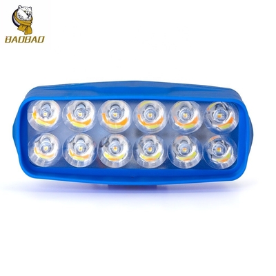 12W White Yellow Flash Plastic LED Blue Casing LED Light For Motorcycles