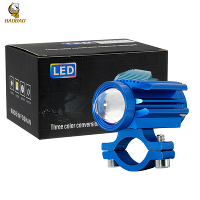 White Yellow Flash Motorcycle Spotlight LED Light External Mini Driving Light