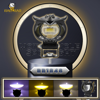 80V Owl Design White Yellow Acrylic Ring Motorbike LED Spotlights