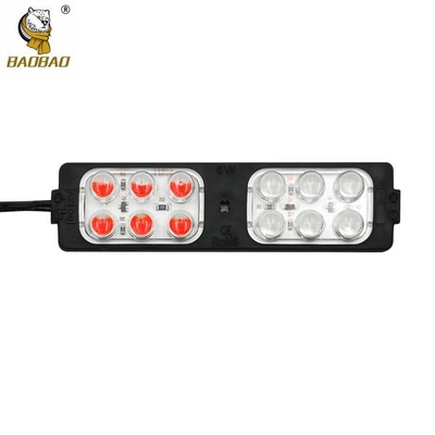 12V Plastic Red Blue Flashing Fancy Light Bar 12 Beads Module Lamp