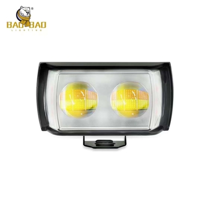 Metal Plastic 2 LED White Yellow Dual Color RGB Projector Fog Light