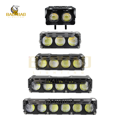 Full Aluminum White Yellow Dual Color Flash 2 Eyes 3 Eyes LED Headlights For Motorcycle
