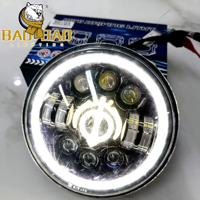 7 Inch White Yellow Motorcycle LED Headlight 12V Waterproof IP67
